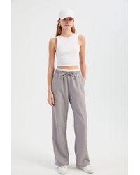 Hiccup - Mid Rise Double Waistband Drawstring Trousers - Lyst