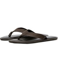 Jack & Jones - And Washton Leather Flip Flops Stone) - Lyst