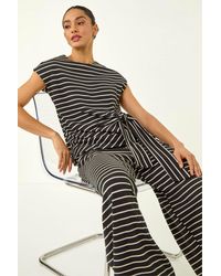 D.u.s.k - Stripe Tie Waist Stretch Top - Lyst