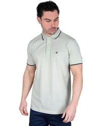 Lambretta - Triple Tipped Polo Shirt (Pale Aqua//Sapphire/Cashew) - Lyst