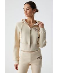 Grimelange - Crop Hooded Logo Zip Sweatshirt - Lyst