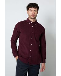 MAINE - Plum Corduroy Long Sleeve Shirt - Lyst