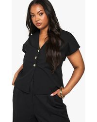 Boohoo - Plus Button Structured Waistcoat - Lyst