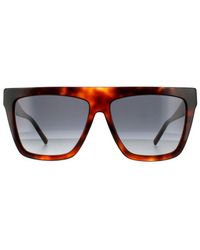 BOSS - Square Havana Dark Gradient Sunglasses - Lyst