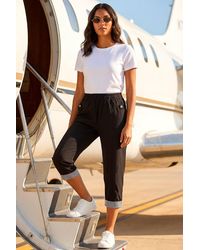 Roman - Contrast Detail Cropped Stretch Trousers - Lyst