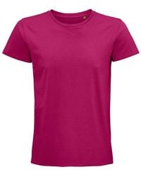 Sol's - Adult Pioneer Organic T-Shirt (Fuchsia) - Lyst
