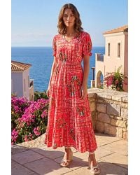 Roman - Petite Abstract Print Midi Dress - Lyst