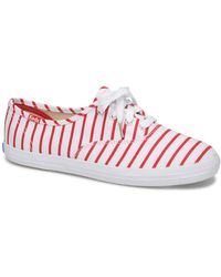 Keds - Champion Breton Stripe Rubber Outsole & Canvas Shoes - Lyst