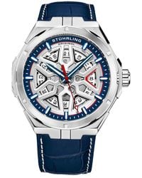 Stuhrling - Blau Und Gio Schweizer Automatik 44Mm Skeleton - Lyst