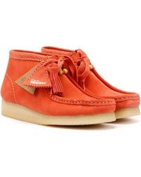 Clarks - Wallabee Suede Coral Boots - Lyst