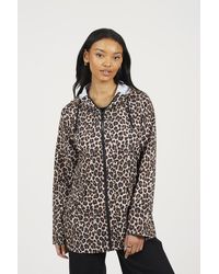 Brave Soul - Lightweight Leopard Print Showerproof Jacket - Lyst