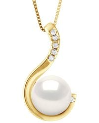 Ateliers Saint Germain - Pendant Jewelry 0,06 Cts And Real Cultured Freshwater Pearl - Lyst