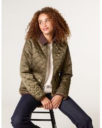 Blue Vanilla - Diamond Quilted Cord Collar Coat - Lyst
