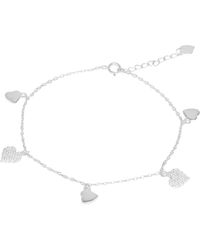 The Jewellery Stockroom - Sterling Pixelated Heart Cz Bracelet - Lyst