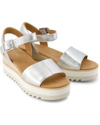 TOMS - Diana Leather Wedges - Lyst