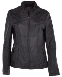 Ashwood Leather - 'Isla' Real Mandarin Collared Jacket - Lyst