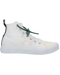 Off-White c/o Virgil Abloh - Off- Mid Top Vulcanized Canvas Sneakers - Lyst