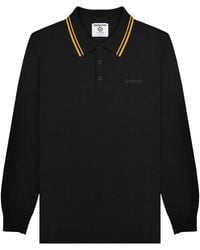 Lambretta - Knitted Tipped Long-Sleeved Polo Shirt Cotton - Lyst