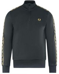 Fred Perry - Taped Sleeved Half-Zip Track Jacket - Lyst
