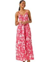 Roman - Floral Strappy Maxi Dress - Lyst