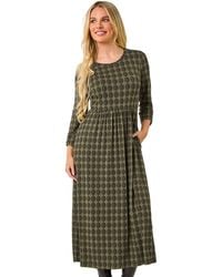 Roman - Petite Geometric Spot Midi Dress - Lyst