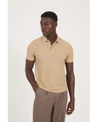 Brave Soul - Textured Short Sleeve Polo Shirt - Lyst