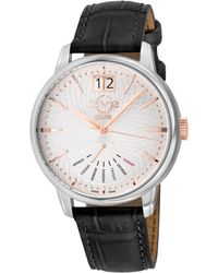 Gv2 - Rovescio Ss Case, Dial With Embossed Texture, Genuine Italian Handmade Leather Strap - Lyst