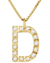 Diadema - Collar Abc Diamonds 0,08 Cts Letter "d" 18 Karaats Geel Goud - Lyst