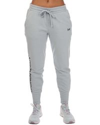 Under Armour - Dames Rival Fleece Joggers In Grijs - Lyst