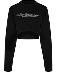 Off-White c/o Virgil Abloh - Bling Cropped Sweatshirt - Lyst