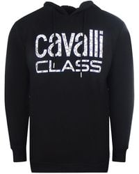 Roberto Cavalli - Floral Logo Hoodie Cotton - Lyst