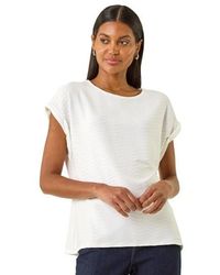 Roman - Textured Short Sleeve Stretch Tee - Lyst