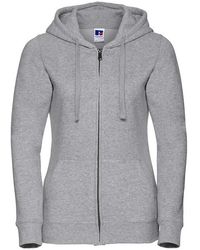 Russell - Ladies Authentic Full Zip Hoodie (Light Oxford) - Lyst