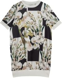 Ted Baker - Roneea Printed Woven Front Ivory Boxy Dress - Lyst