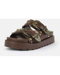 Buffalo - Raya Ari West Leather Sandals - Lyst