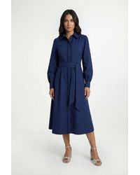 Wallis - Cotton Lace Detail Shirt Dress - Lyst