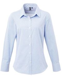 PREMIER - Ladies Gingham Long-Sleeved Shirt (Light/) - Lyst