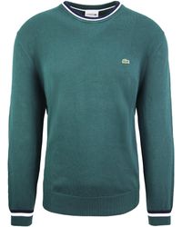 Lacoste - Logo Groene Trui - Lyst