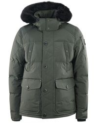 Moose Knuckles - Round Island Trim Can Army Bomber Down Jacket - Lyst