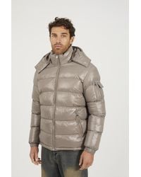Brave Soul - Hooded Padded Puffer Jacket With Detachable Hood - Lyst