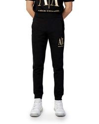 ARMANI EXCHANGE - Zwarte Katoenen Joggers (Trainingsbroeken) - Lyst