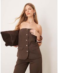 Vila - Bandeau Detail Waistcoat Co-Ord - Lyst