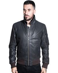 Infinity Leather - A2 Cowhide Bomber Jacket-Oslo - Lyst