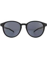 BOSS - Hugo Van Round Mens Mat Zwart Grijze Zonnebril - Lyst