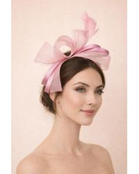 SVNX - Bow Shaped Fascinator With Satin Loops & Feathers - Lyst