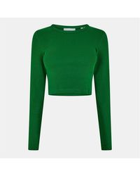 JJXX - Feline Slim Fit Cropped Long Sleeve T-Shirt - Lyst