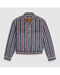 Levi's - Levi's Vertical Stripe Patterned Denim Jacket - Lyst