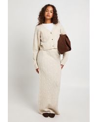 Boohoo - Textured Knit Boxy Oversized Jumper, Knitted Maxi Skirt 2 Piece Set - Lyst