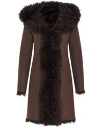 Infinity Leather - Toscana Sheepskin Hooded Trench Coat - Lyst