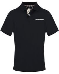 Aquascutum - Lacoste Lettering Collared Short Sleeve Polo Shirt - Lyst